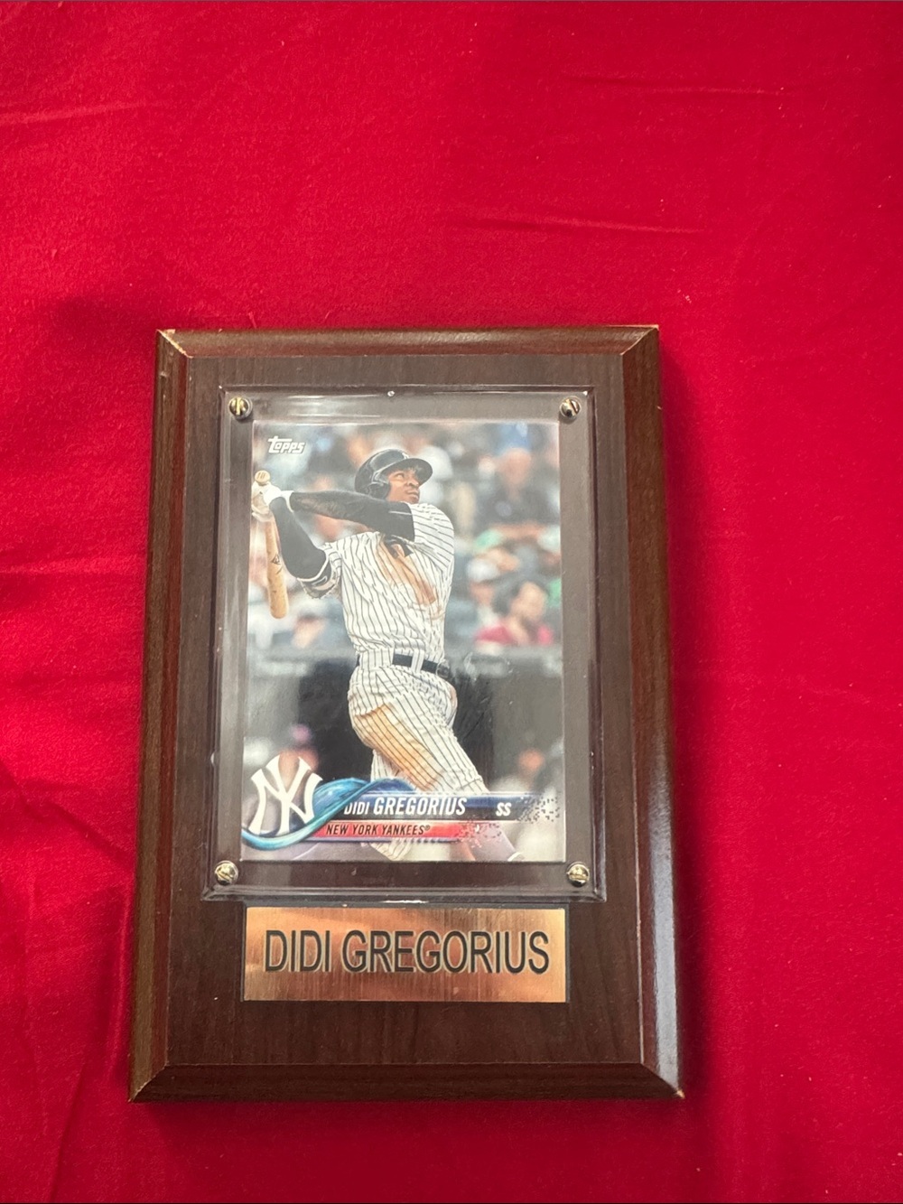 Topps Didi Gregorius Plaque - Red/Brown/Gold